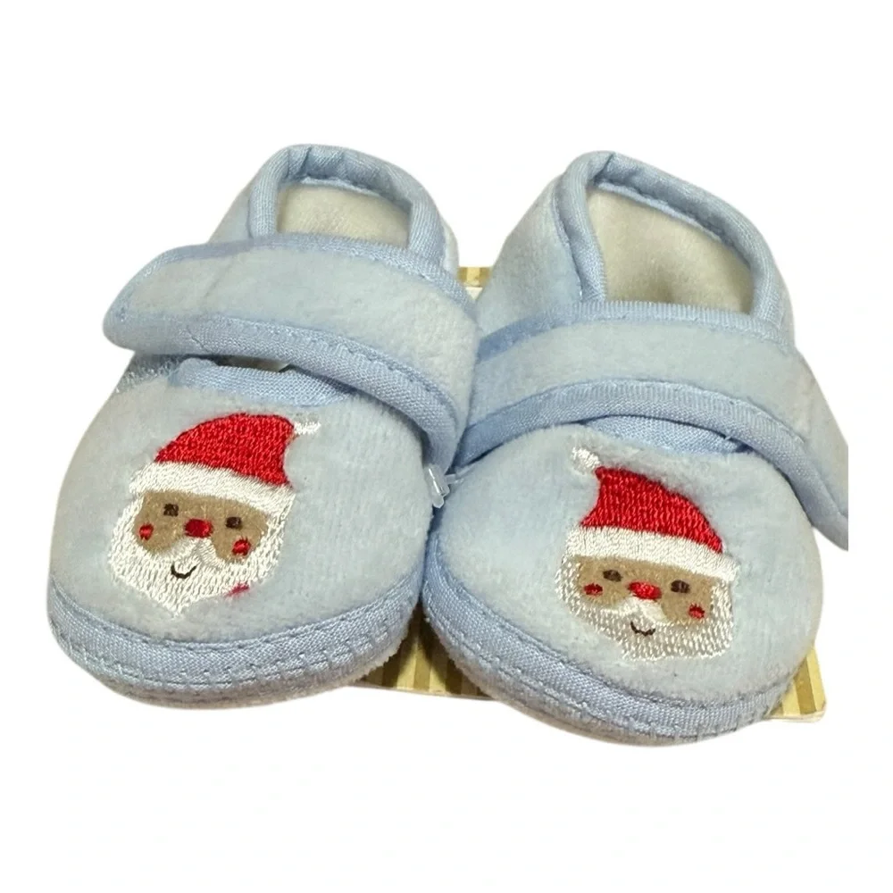 Child of Mine by Carter’s Baby Slippers – Newborn – Santa Embroidery – NWT